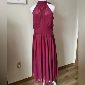 Azazie mulberry halter 3/4 formal dress